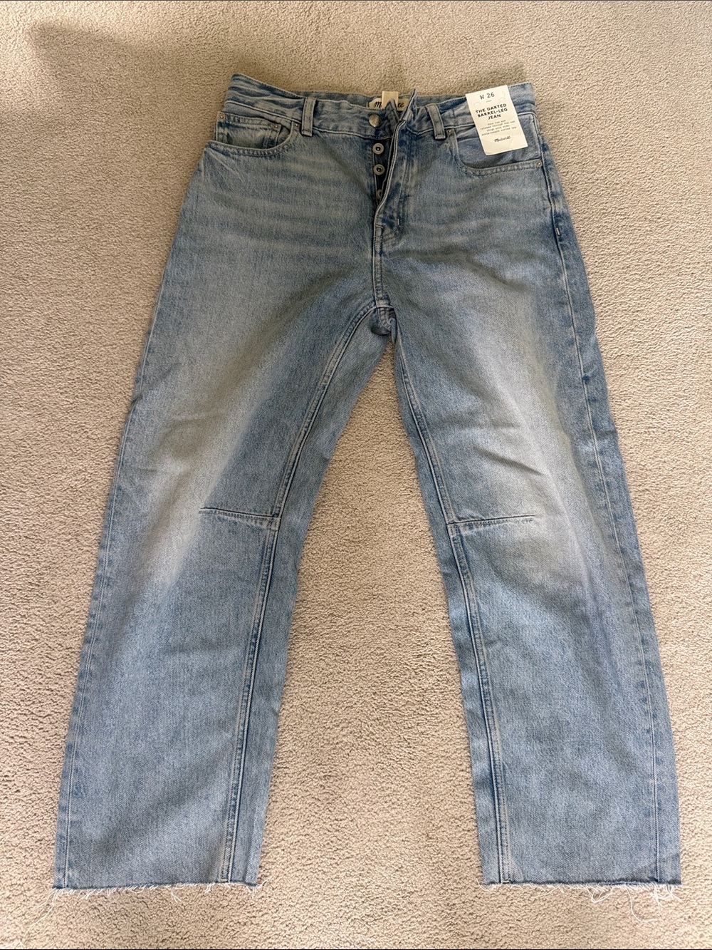 Madewell darted barrel jeans